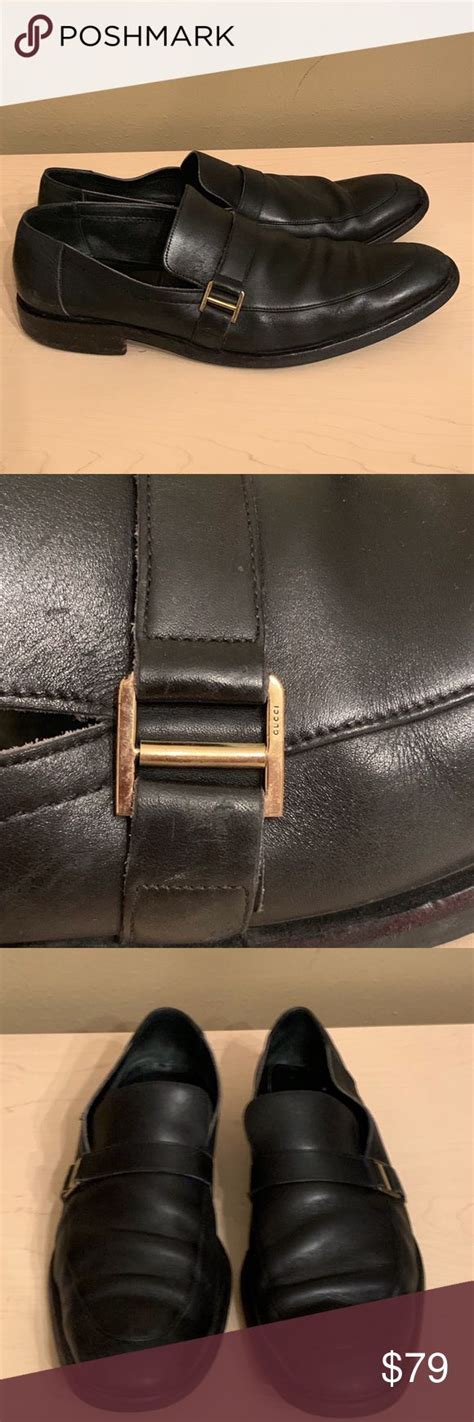 gucci loafers gold buckle